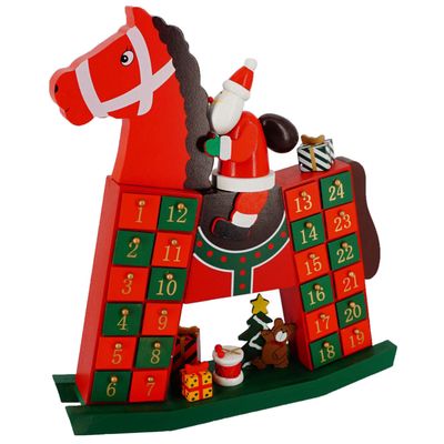 Dekofigur / Adventskalender Schaukelpferd | Weihnachten | 40 cm H Dekofigur / Adventskalender Schaukelpferd | Weihnachten | 40 cm H