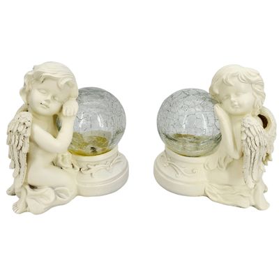 Dekofigur Engel | LEDs | Solarpanel | Lichtsensor | 2er Set Dekofigur Engel | LEDs | Solarpanel | Lichtsensor | 2er Set