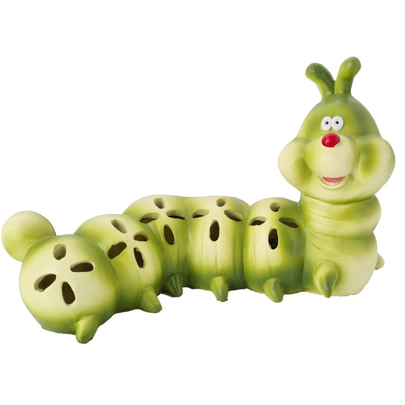 Gartenfigur Raupe | LEDs | Solarpanel | Lichtsensor | 16 cm H Gartenfigur Raupe | LEDs | Solarpanel | Lichtsensor | 16 cm H