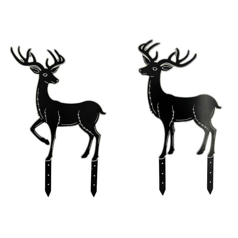 Gartenstecker Hirsch | Silhouette | fluoreszierende Konturen Gartenstecker Hirsch | Silhouette | fluoreszierende Konturen