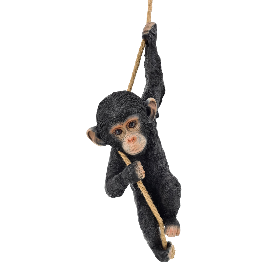 Dekofigur | Affe am Seil | 55 cm H
