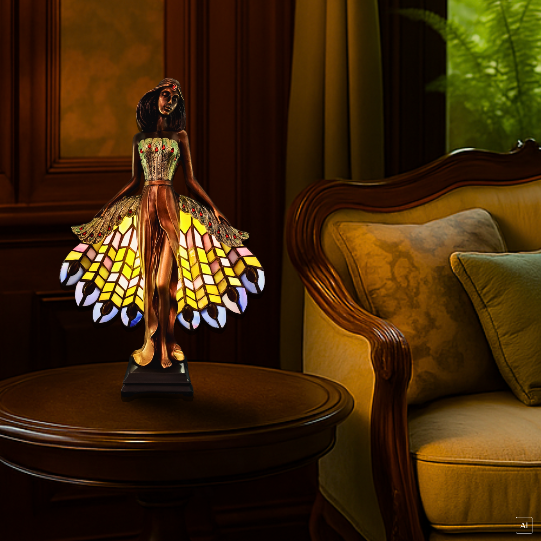 Leuchte im Tiffany-Stil Dame