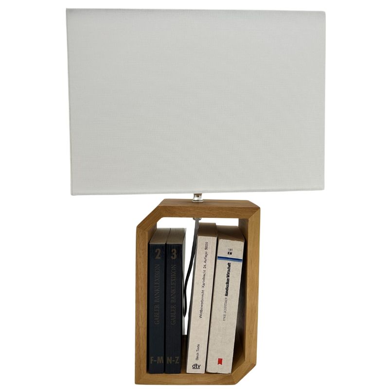 Leuchte | Buchstütze | modern | Holzfuß