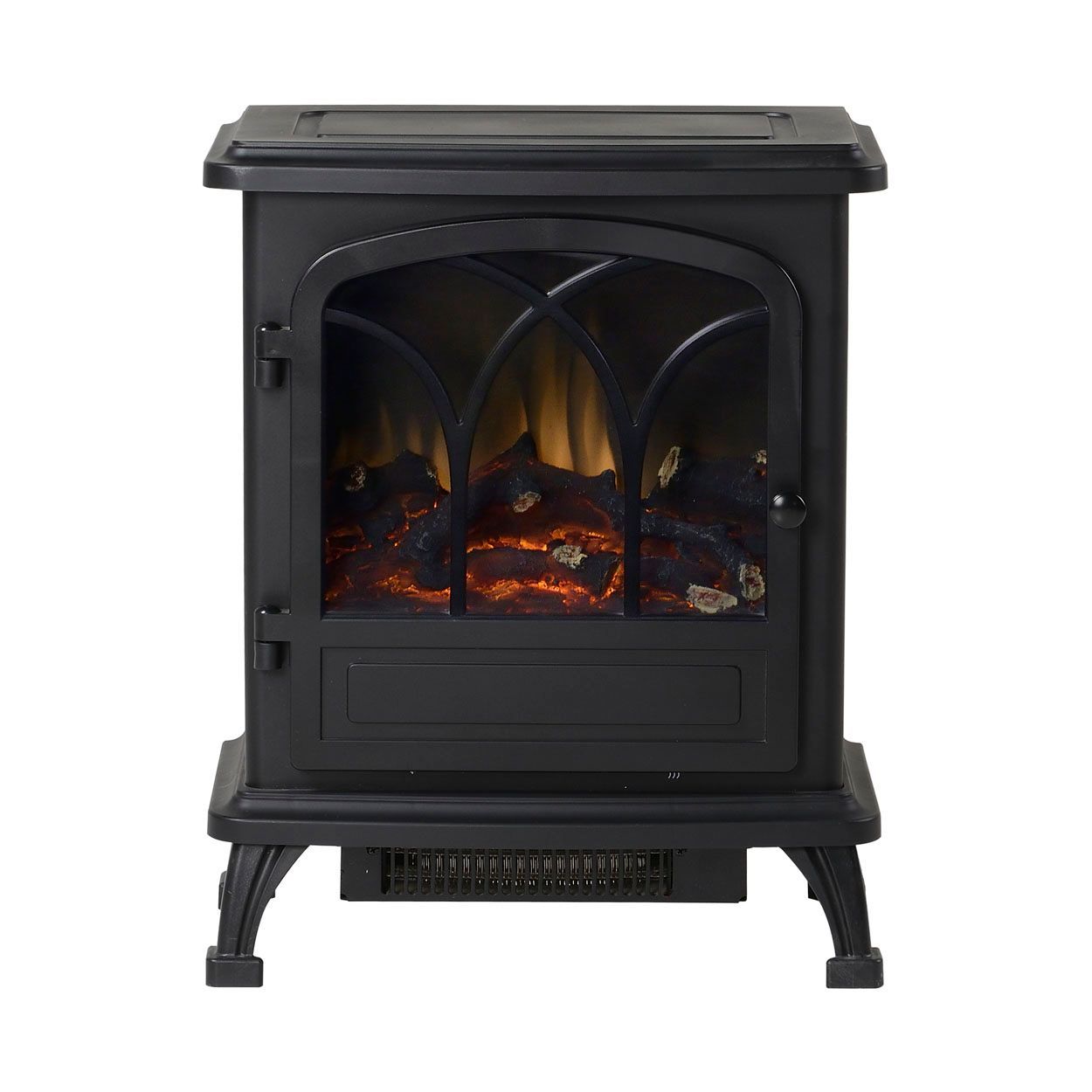 abc HOME – Elektrokamin mit Heizung – Kompakter Kaminofen – Kunststoff, Glas & Metall – Schwarz – 45x52 cm abc HOME – Elektrokamin mit Heizung – Kompakter Kaminofen – Kunststoff, Glas & Metall – Schwarz – 45x52 cm
