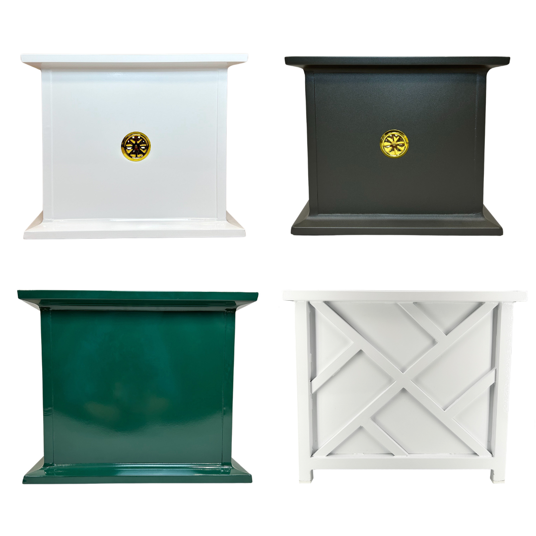 Pflanzkübel | pulverbeschichtet | Gummifüße | 49 cm B