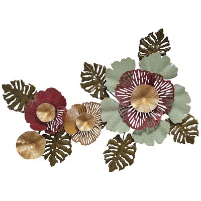 abc HOME – Wanddeko Blumen – Großes Wandbild aus Metall – 99x62 cm abc HOME – Wanddeko Blumen – Großes Wandbild aus Metall – 99x62 cm