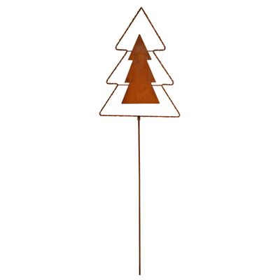 abc HOME – Gartenstecker – LED Tannenbaum für Weihnachten – Metall Edelrost – Braun – 116 cm abc HOME – Gartenstecker – LED Tannenbaum für Weihnachten – Metall Edelrost – Braun – 116 cm