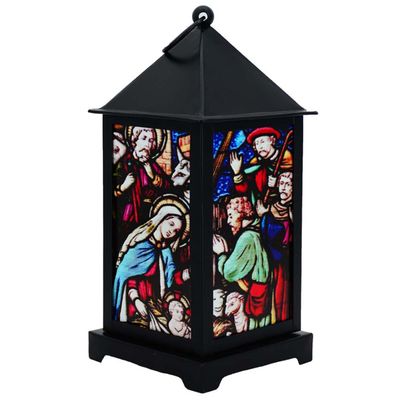abc HOME – LED Laterne – Weihnachtskrippe mit Szenerie – Metall – 25 cm abc HOME – LED Laterne – Weihnachtskrippe mit Szenerie – Metall – 25 cm