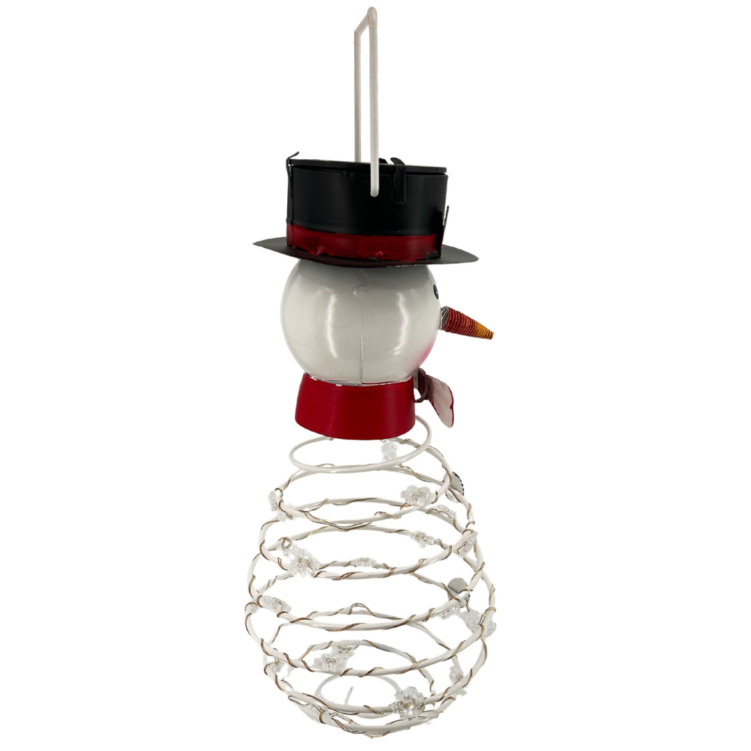 abc HOME – Solar Hängeleuchte – Schneemann-Design – 30 LEDs – 20 cm