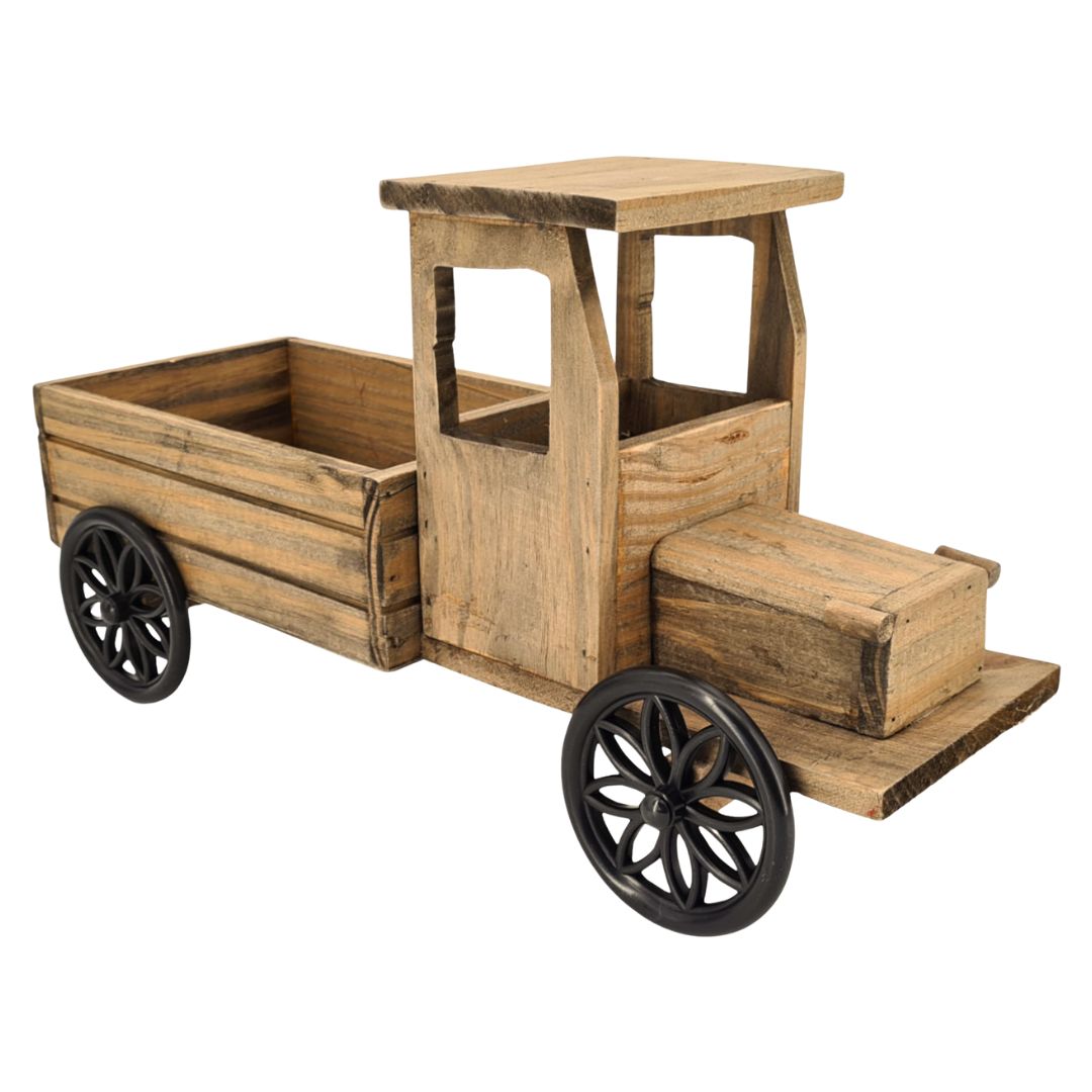 Gartenfigur LkW | Holz | für die Bepflanzung geeignet