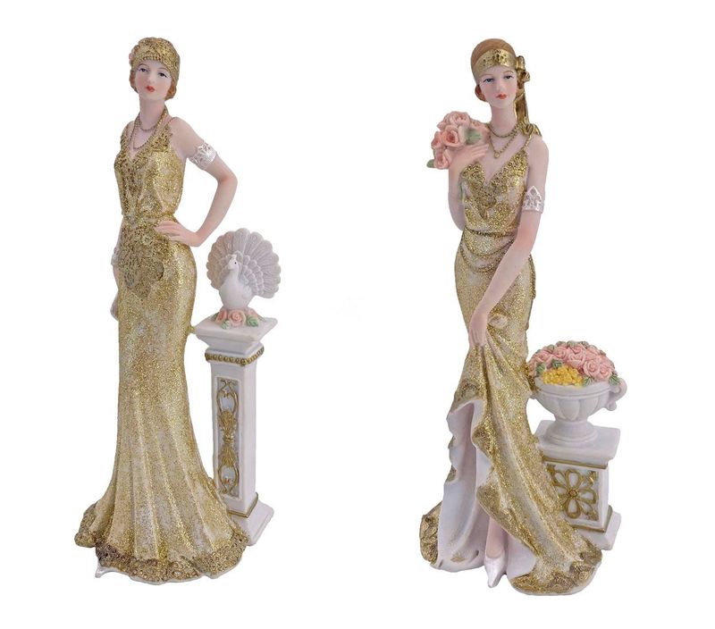 Dekofigur Dame | 20er Jahre Stil | 22 cm H Dekofigur Dame | 20er Jahre Stil | 22 cm H