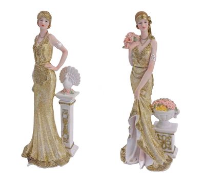Dekofigur Dame | 20er Jahre Stil | 22 cm H
