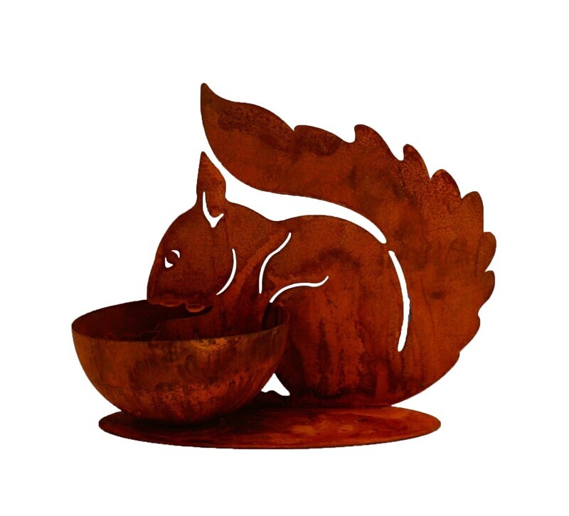 abc HOME – Vogelfutterstation – Futterspender für Eichhörnchen – Braun – 16 cm
