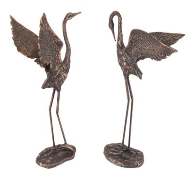 Gartenfigur Kraniche | 2er Set | 66 cm H