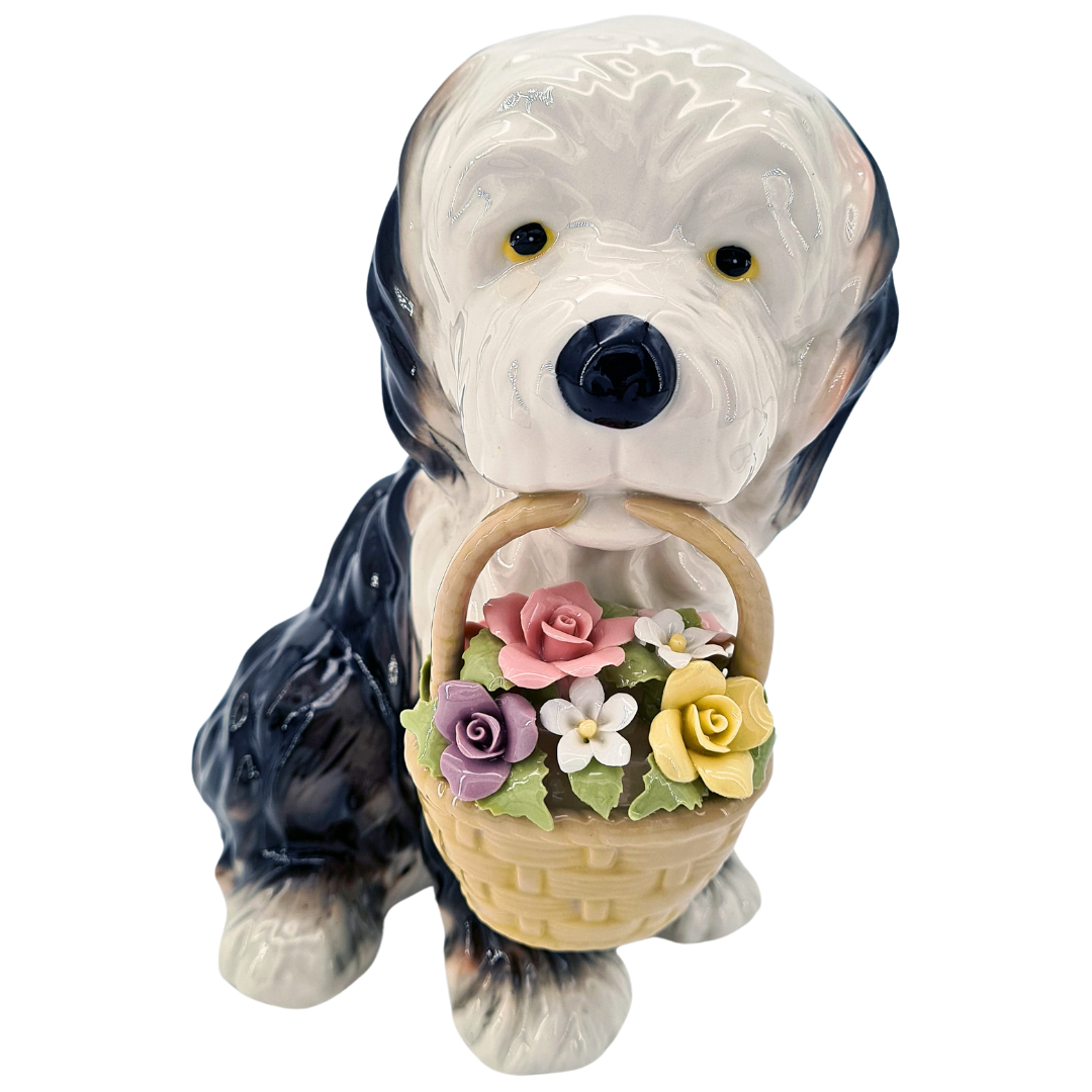 Spieluhr Hund | Porzellan | Melodie | 18 cm H