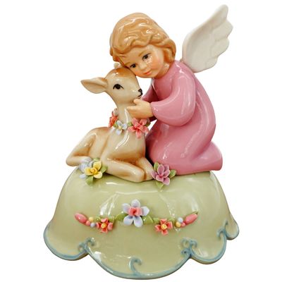 Spieluhr Engel | Porzellan | Melodie | 13 cm