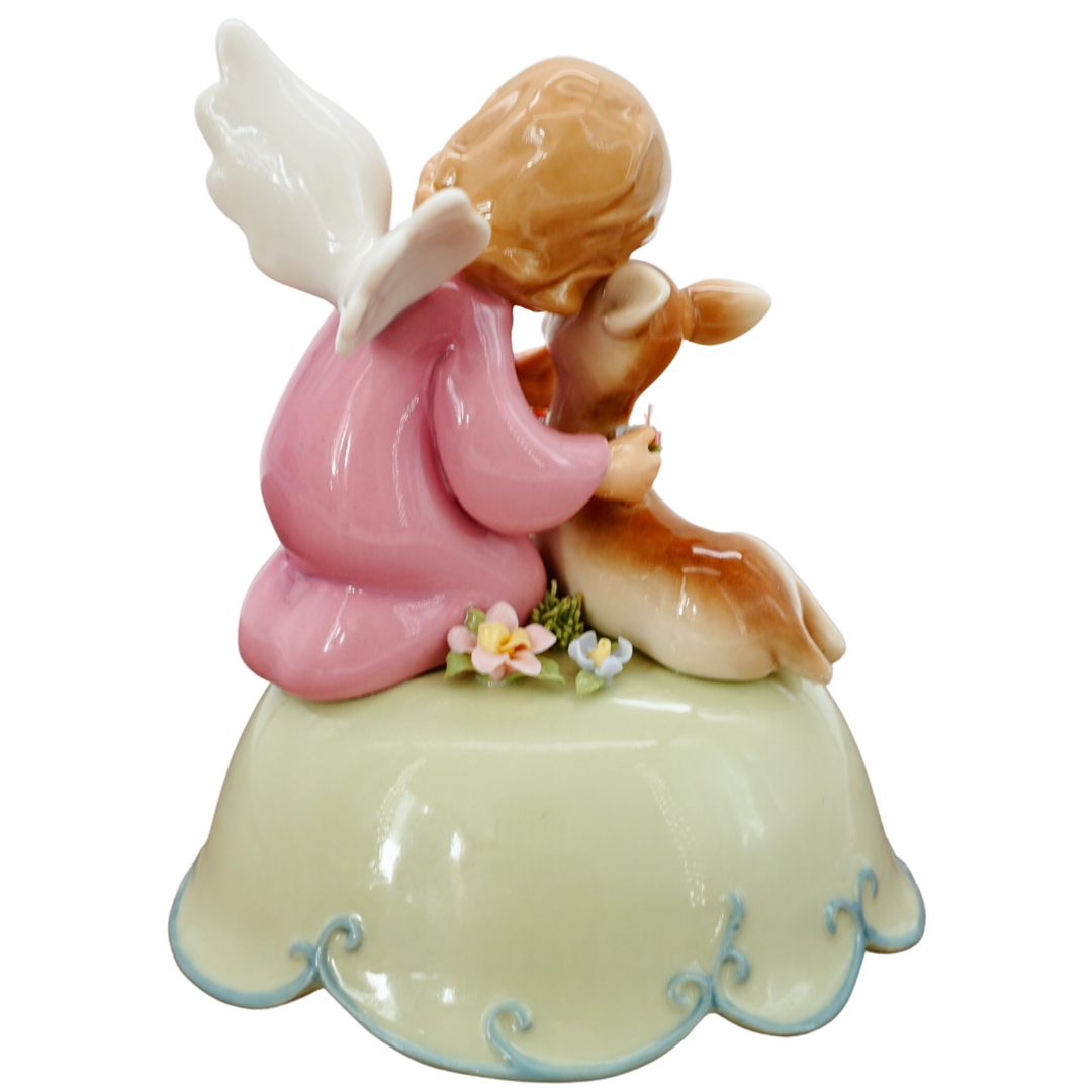 Spieluhr Engel | Porzellan | Melodie | 13 cm