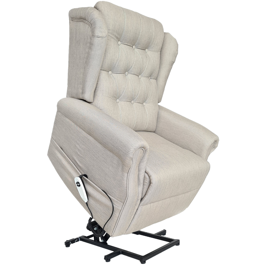abc HOME – Aufstehsessel – Elektrischer TV-Sessel mit Liegefunktion – Textilstoff abc HOME – Aufstehsessel – Elektrischer TV-Sessel mit Liegefunktion – Textilstoff, Farbe: Creme
