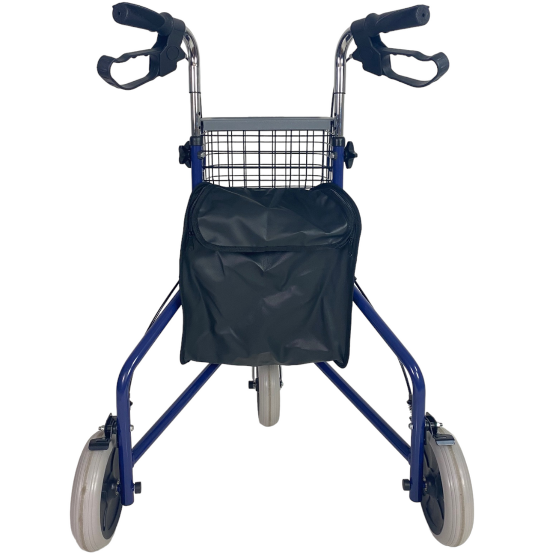 Rollator für Innenbereich | Metallkorb | Tasche | klappbar | verstellbare Höhe