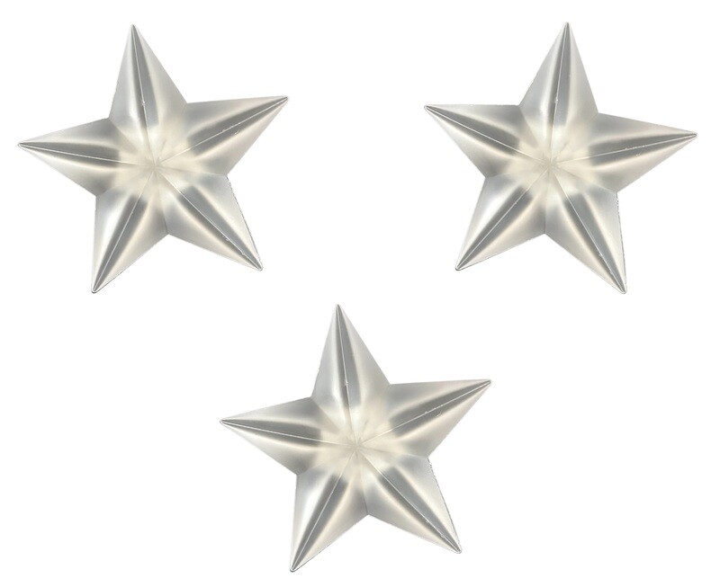 abc HOME – LED Fensterdeko – Weihnachtssterne im 3er Set – Kunststoff – 10x10 cm
