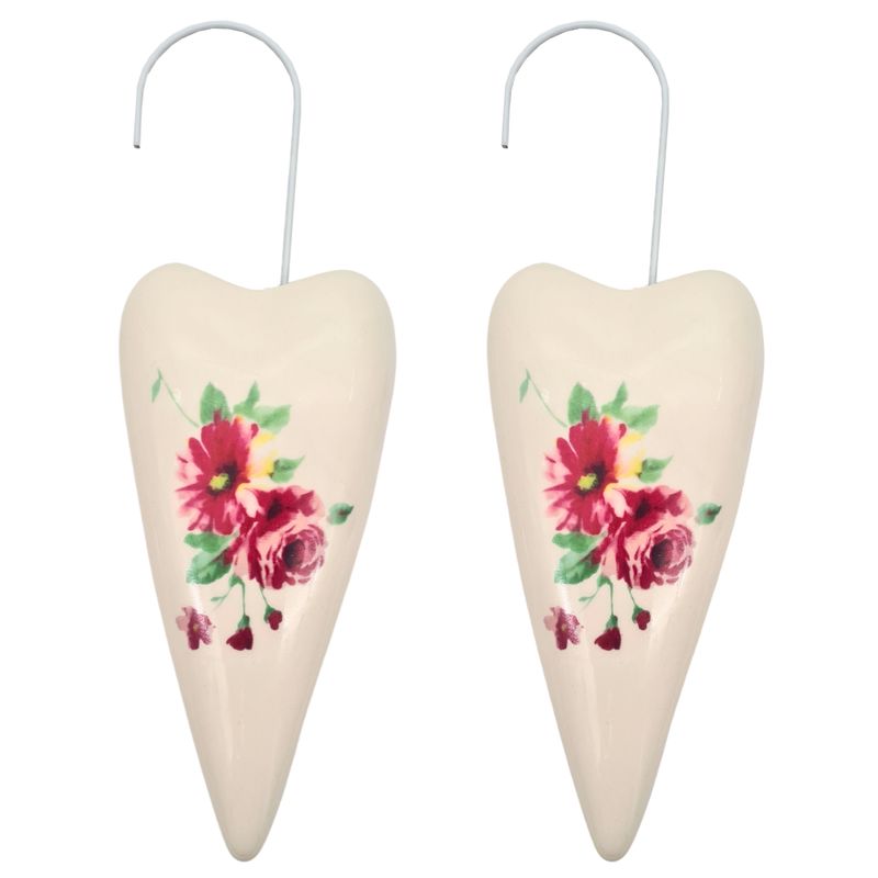 abc HOME – Heizkörper Verdunster – Luftbefeuchter in Herzform – Keramik – 2er Set – 19 cm