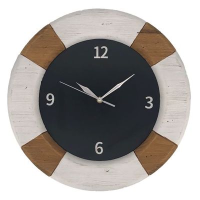 abc HOME – Wanduhr Rettungsring – Maritime Dekouhr – Holz & MDF – 40 cm abc HOME – Wanduhr Rettungsring – Maritime Dekouhr – Holz & MDF – 40 cm