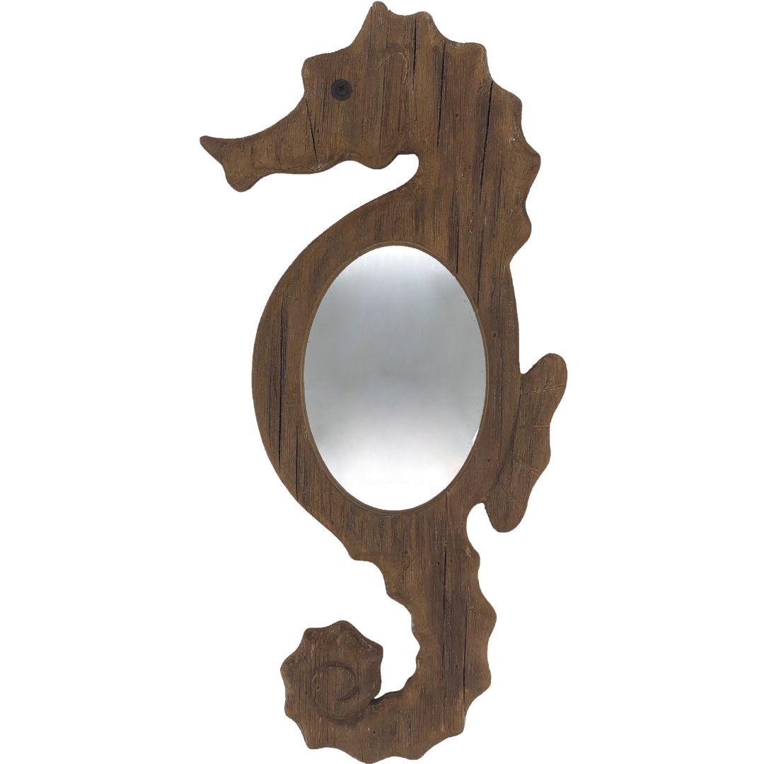 abc HOME – Wandspiegel Seepferdchen – Maritimer Dekospiegel aus Holz abc HOME – Wandspiegel Seepferdchen – Maritimer Dekospiegel aus Holz