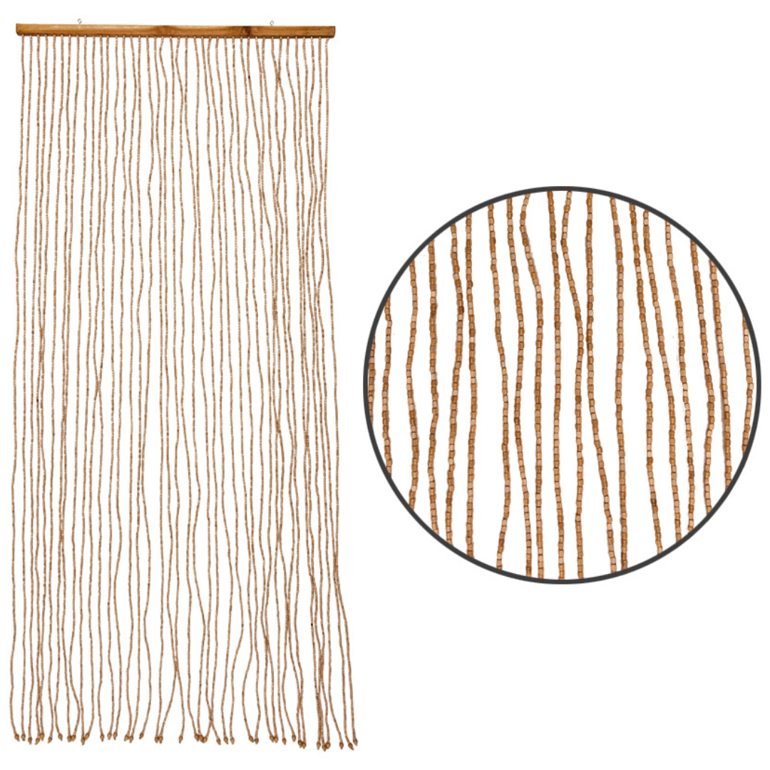abc HOME – Türvorhang Bambus – Perlenvorhang aus Naturholz – 90x200 cm abc HOME – Türvorhang Bambus – Perlenvorhang aus Naturholz – 90x200 cm