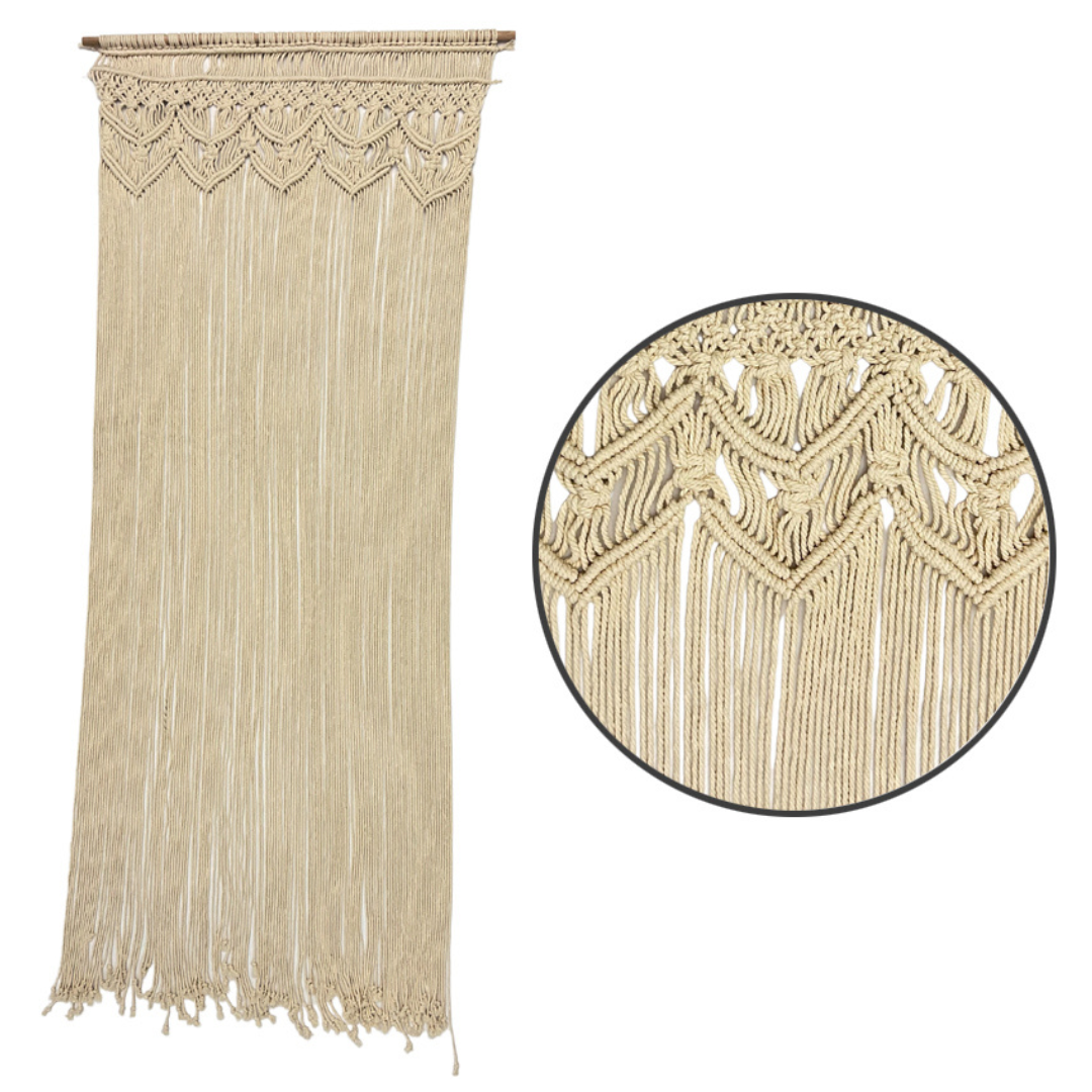 Türvorhang | Baumwolle | Makramee | 128 Stränge | 200 cm H
