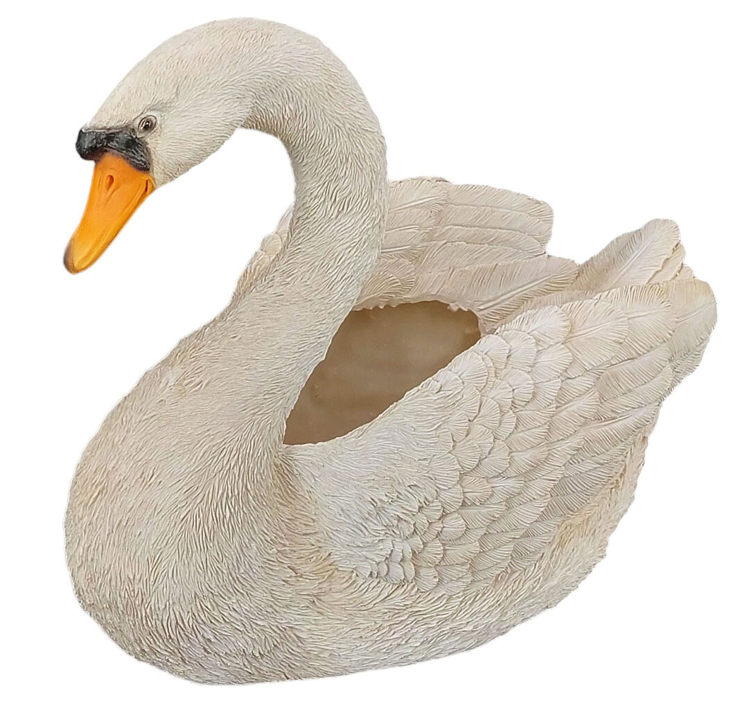 Entzückender Schwanen-Pflanztopf: Elegante Dekoration mit einem Hauch Natur (28 cm B)

Verschönern Sie Ihren Innen- oder Außenbereich mit diesem bezaubernden Schwanen-Pflanztopf aus robustem Polyresin und verleihen Sie Ihrem Zuhause einen Hauch von Eleganz und natürlichem Charme.

Eigenschaften:

Elegantes Schwanen-Design: Der detailliert gearbeitete Schwan mit seinem langen Hals und den anmutigen Flügeln bringt einen Hauch märchenhafter Verzauberung in Ihr Dekor.

Vielseitiger Pflanztopf: Dieses charmante Stück kann zur Bepflanzung mit Blumen und Kräutern verwendet werden oder als dekoratives Element mit künstlichen Pflanzen oder als Stifthalter dienen.

Robuste Polyresin-Konstruktion: Gefertigt aus witterungsbeständigem Polyresin, eignet sich dieser Pflanztopf sowohl für den Innen- als auch für den Außenbereich und ist somit eine vielseitige Ergänzung für Ihr Zuhause.

Kompakte Größe: Mit einer Breite von 28 cm und einer Höhe von 23 cm eignet sich dieser Pflanztopf ideal für die Platzierung auf Fensterbänken, Regalen oder kleinen Gartenecken.

Leicht und tragbar: Mit einem Gewicht von ca. 1 kg lässt sich dieser Pflanztopf leicht bewegen und nach Belieben umpositionieren.

Keywords: Schwanen-Pflanztopf, Blumentopf, Polyresin-Pflanztopf, Elegante Dekoration, Natürlicher Akzent, Innenraum-Pflanztopf, Außenraum-Pflanztopf, Blumen, Kräuter, Künstliche Pflanzen, Stifthalter, Witterungsbeständig, Kompakt, Märchenhaftes Design, Detaillierte Skulptur.

Marke: abc HOME