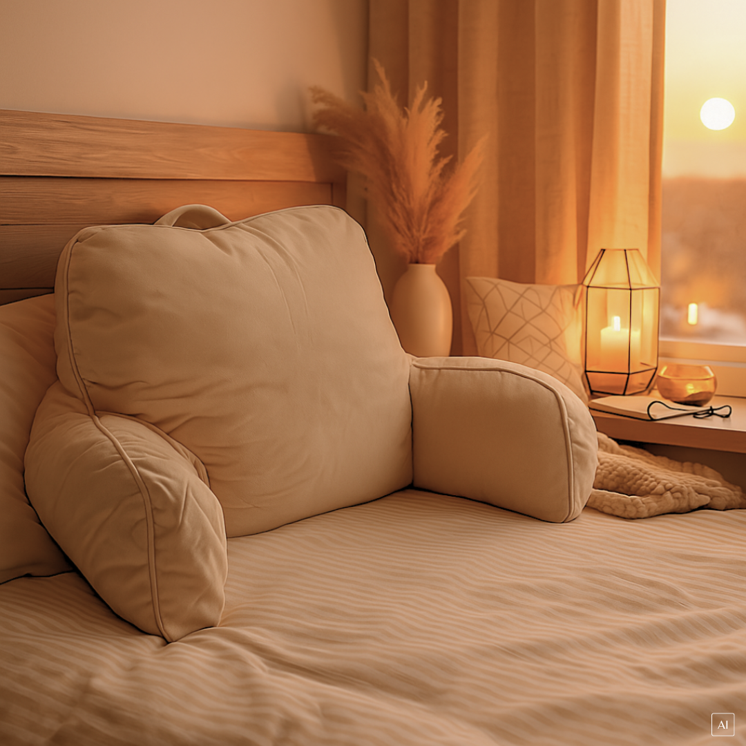 Rückenkissen | Polyester | in Grau & Beige