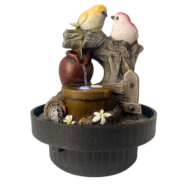 abc HOME – Zimmerbrunnen Vögel – Dekobrunnen mit LED – Polyresin – 25 cm abc HOME – Zimmerbrunnen Vögel – Dekobrunnen mit LED – Polyresin – 25 cm