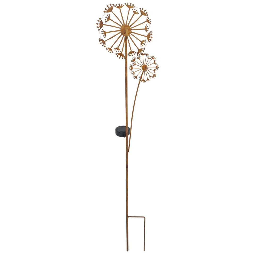 Gartenstecker Pusteblumen | LEDs | Solarpanel | Lichtsensor | 114 cm H