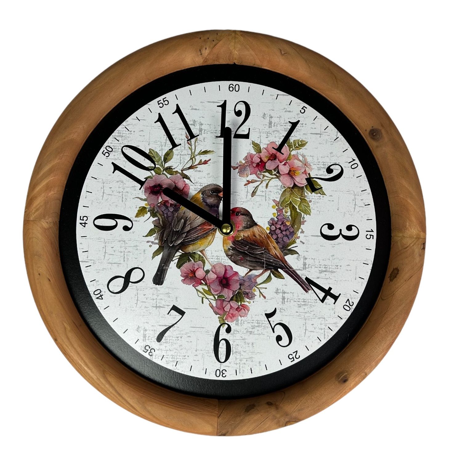 abc HOME – Wanduhr Vögel – Dekorative Uhr mit Vogel-Motiv – Tannenholz & MDF – 30 cm abc HOME – Wanduhr Vögel – Dekorative Uhr mit Vogel-Motiv – Tannenholz & MDF – 30 cm