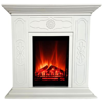 Klassischer Elektrokamin mit filigranen Ornamenten und Heizfunktion | Eleganz trifft Moderne