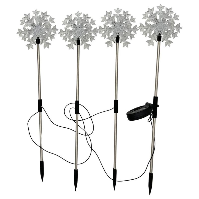 abc HOME – Solar Gartenstecker – Schneeflocke im 4er Set – LED – Blau – 69 cm abc HOME – Solar Gartenstecker – Schneeflocke im 4er Set – LED – Blau – 69 cm