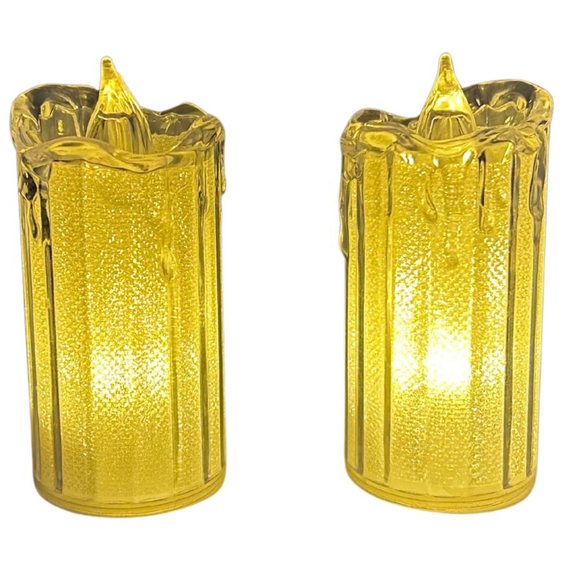 Kerze | 2er Set | LED | batteriebetrieben | Kunststoff