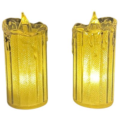 Kerze | 2er Set | LED | batteriebetrieben | Kunststoff