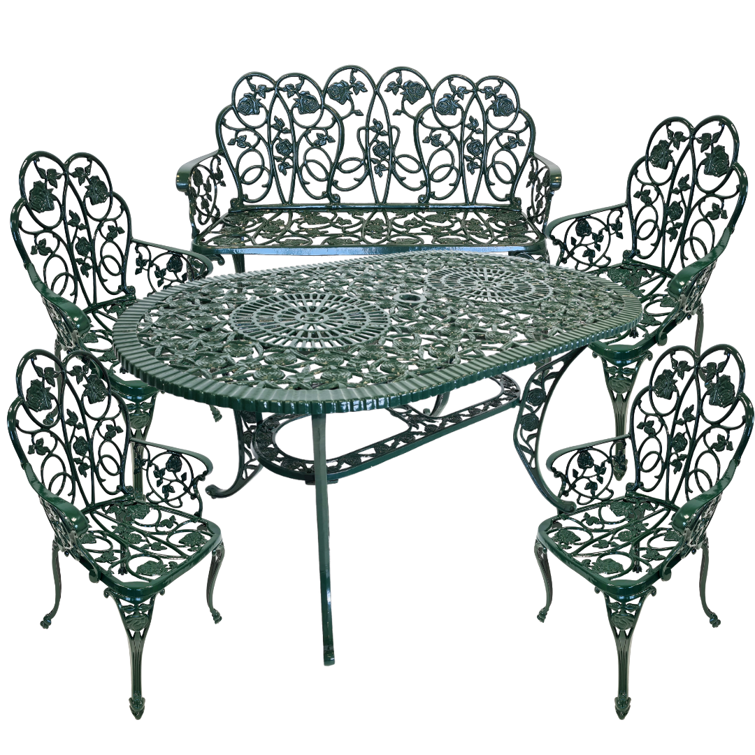 Gartenmöbel | Gartentisch | Gartenstuhl | Gartenbank |  Aluminiumguss | Jugendstil