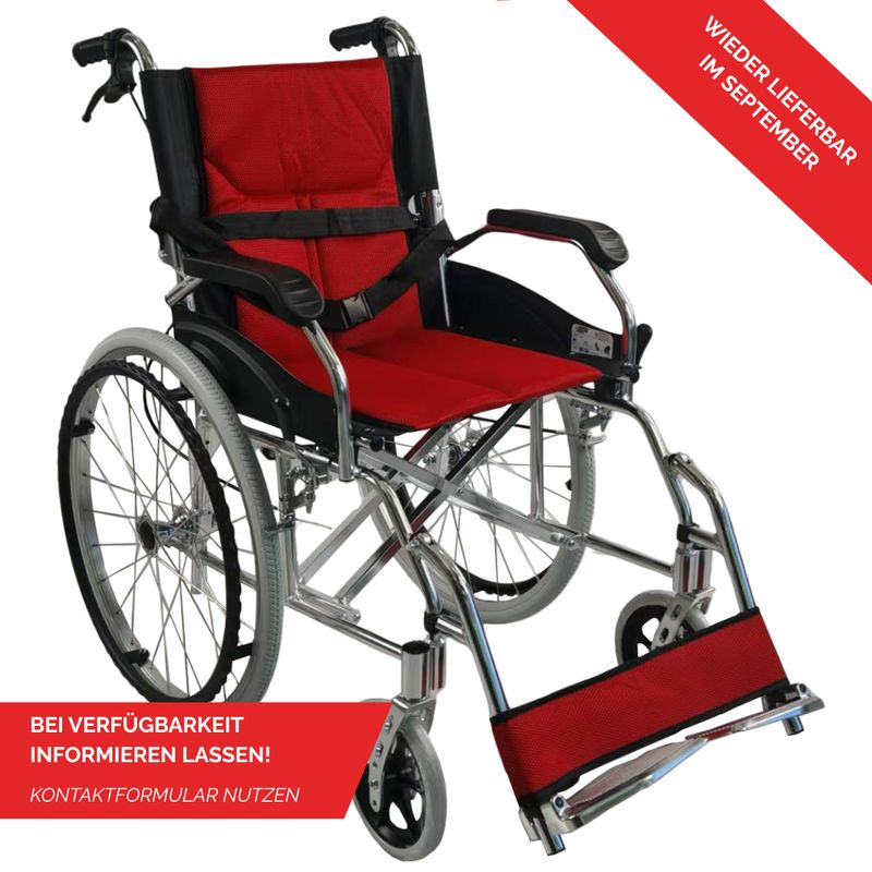 abc HOME – Leichtgewicht-Rollstuhl – Faltbare Gehhilfe mit Feststellbremse – Aluminium – 11 kg abc HOME – Leichtgewicht-Rollstuhl – Faltbare Gehhilfe mit Feststellbremse – Aluminium – 11 kg