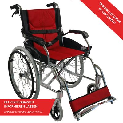 abc HOME – Leichtgewicht-Rollstuhl – Faltbare Gehhilfe mit Feststellbremse – Aluminium – 11 kg abc HOME – Leichtgewicht-Rollstuhl – Faltbare Gehhilfe mit Feststellbremse – Aluminium – 11 kg