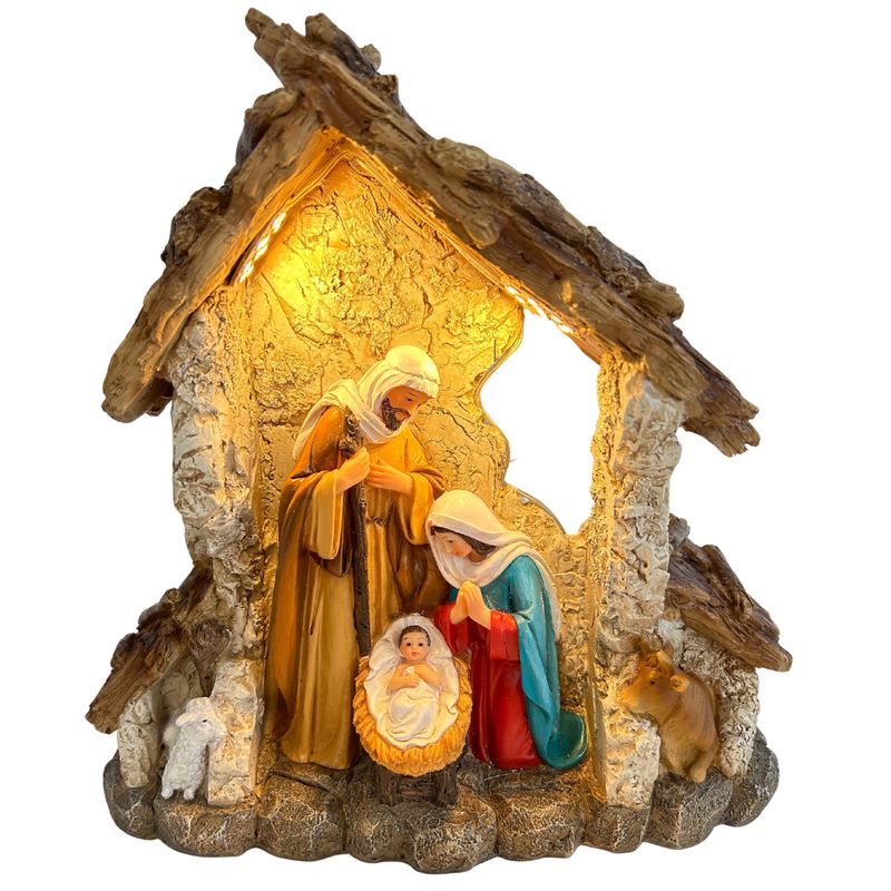 abc HOME – LED Weihnachtsdeko – 23 cm | Krippenszene beleuchtet Batteriebetrieben Warmweiß abc HOME – LED Weihnachtsdeko – 23 cm | Krippenszene beleuchtet Batteriebetrieben Warmweiß