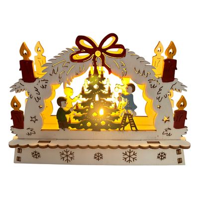 abc HOME – LED Schwibbogen – Stimmungsvolle Weihnachtsbeleuchtung – Holz