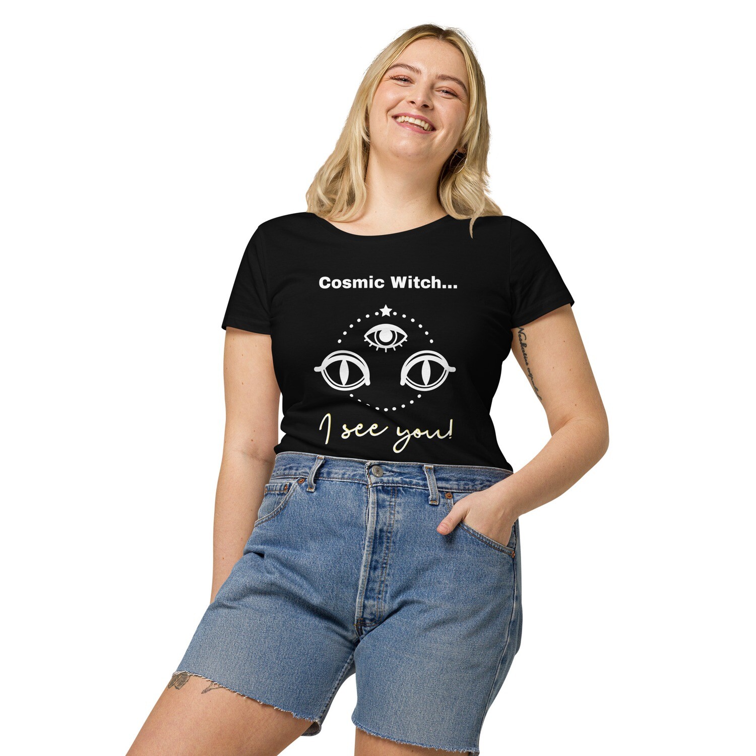Women's Cosmic Witch organic t-shirt - Welcome to the Life, Like You Mean  It Store