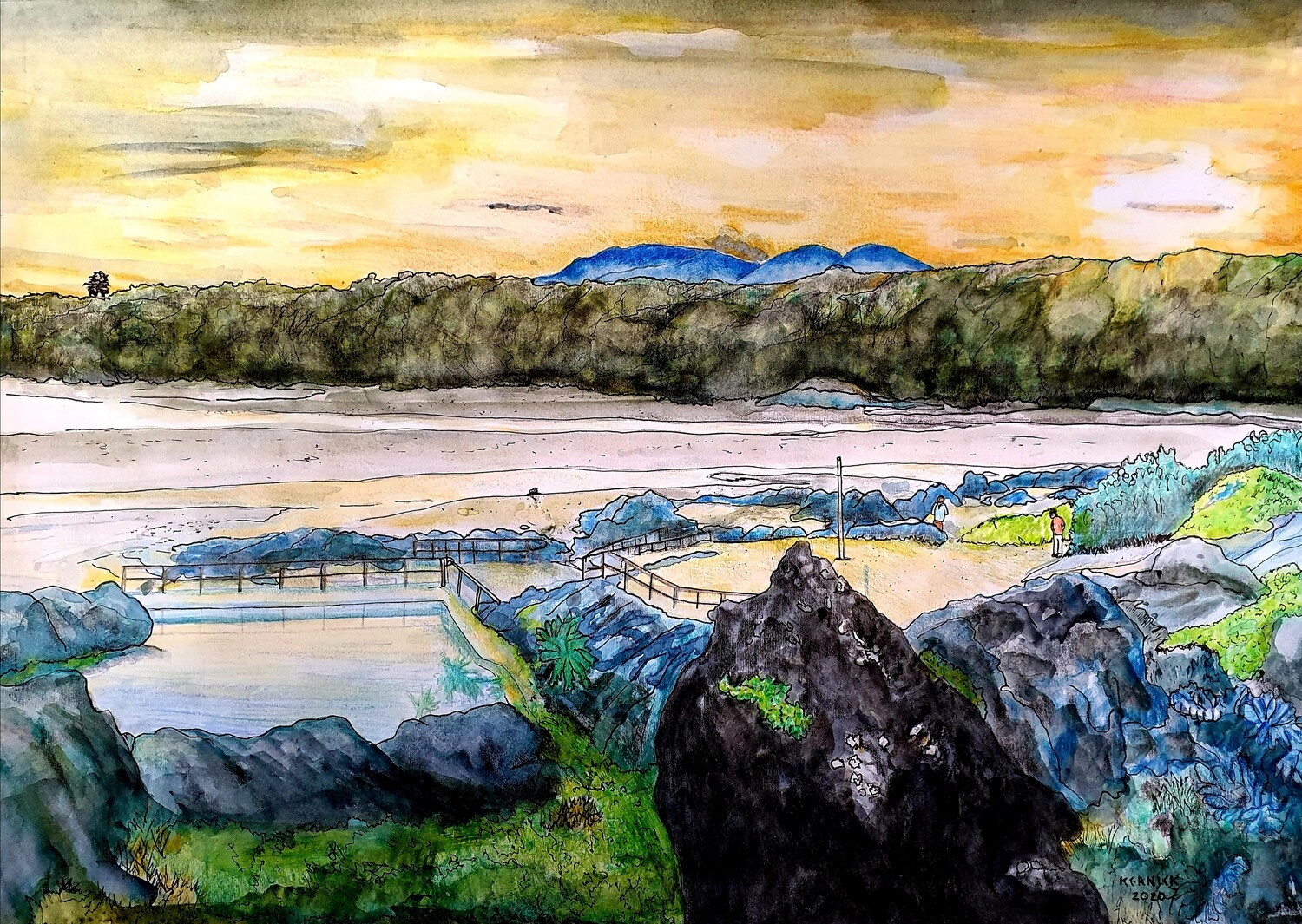 &quot;Sawtell Rock Pool&quot;   High Quality Art Print