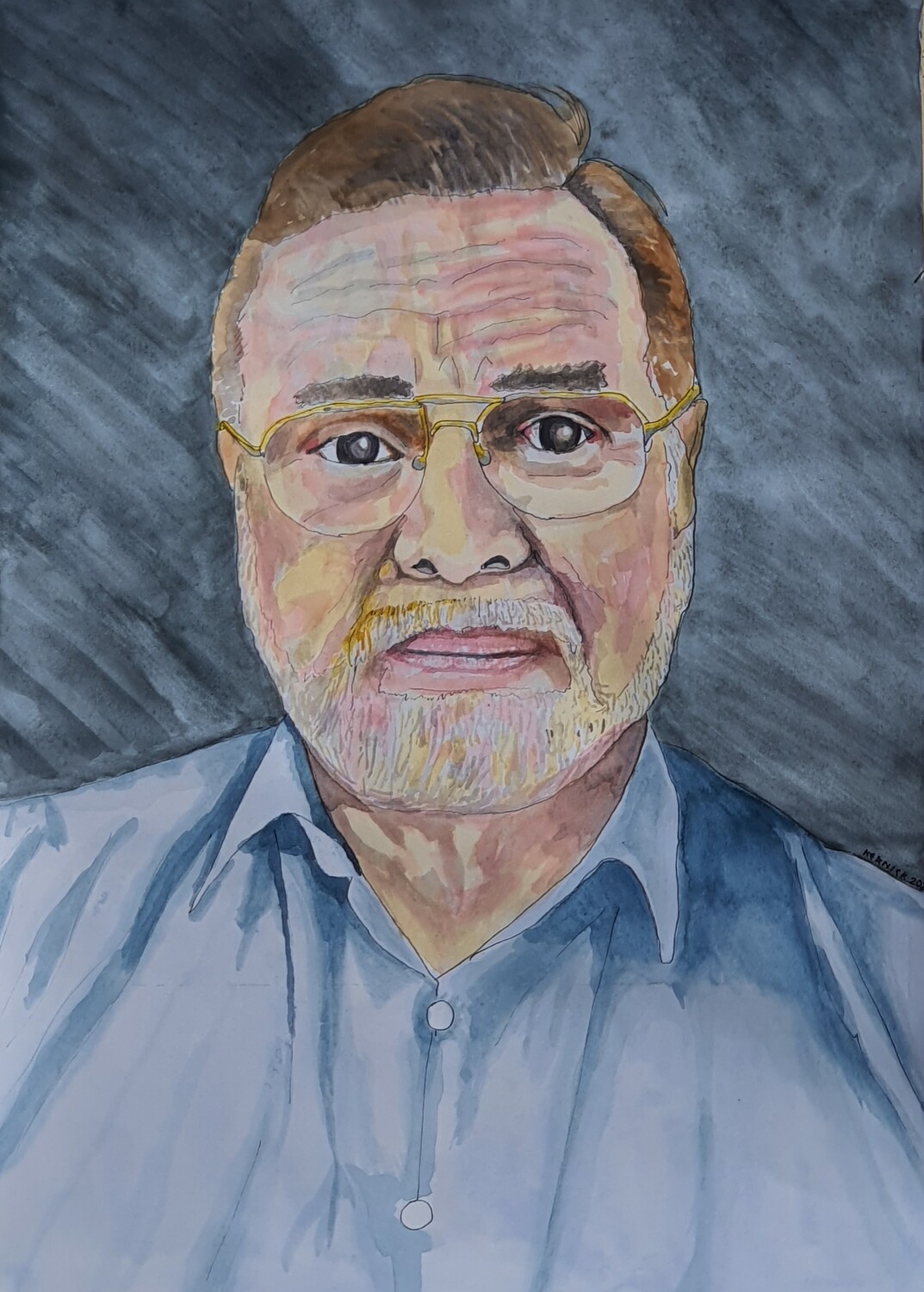 &quot;Gary Kernick Hutchinson - Self Portrait&quot;-High Quality Art Print