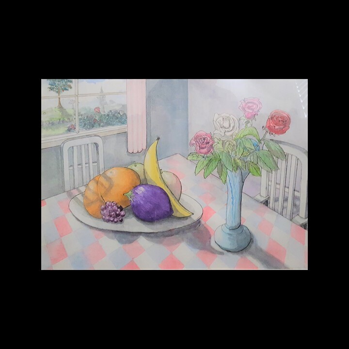 "Still Life with Fruit and Flowers," -High Quality Art Print