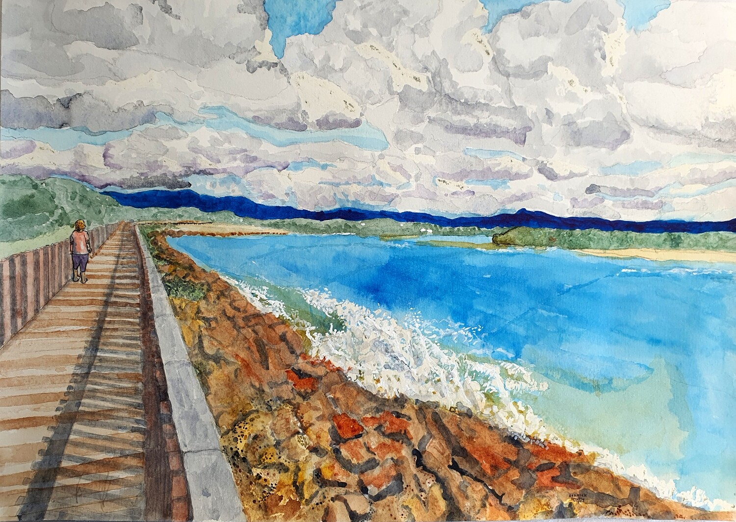 High Quality Print of " Urunga Walkway to Kalang tidal Rivermouth, Coffs Harbour"