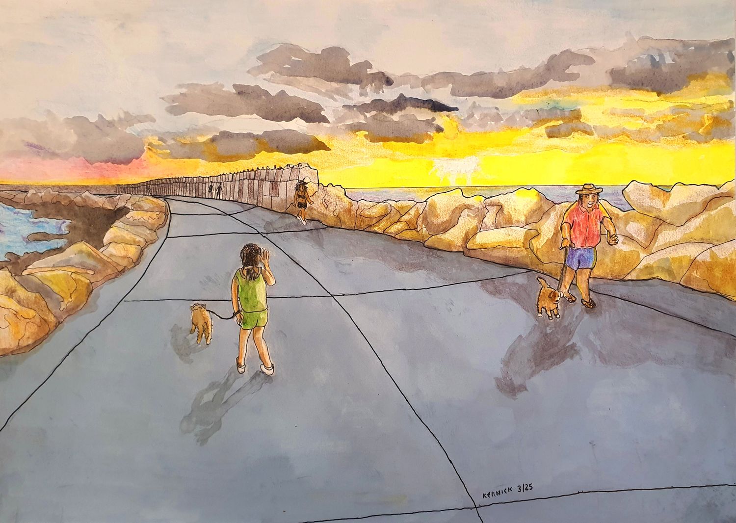 High Quality Print of "Southern Breakwater walk, Coffs Harbour at Dawn"