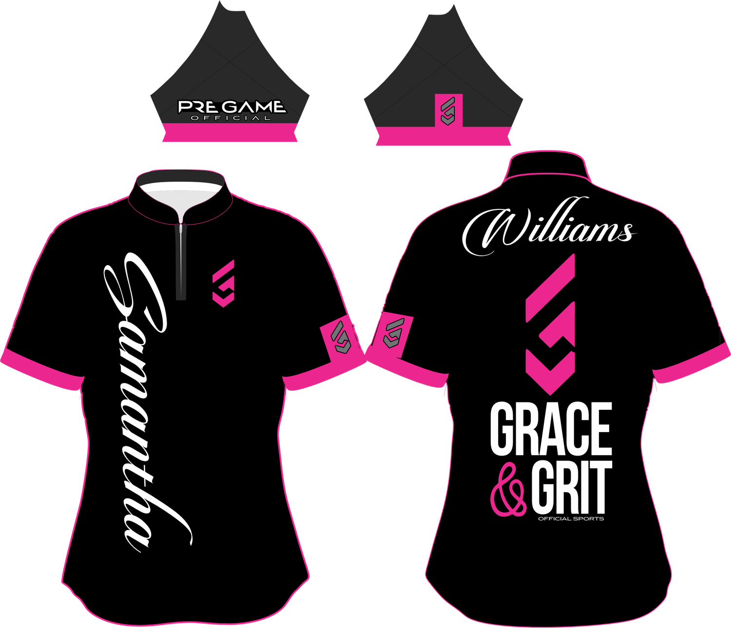 BUILT TO RISE SOLID - BLK/HOT PINK